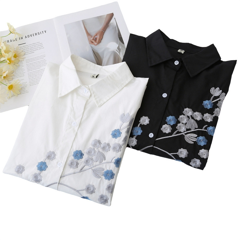 Women Plus Size Long Sleeve Co - Embroidery Cardigan avis et prix