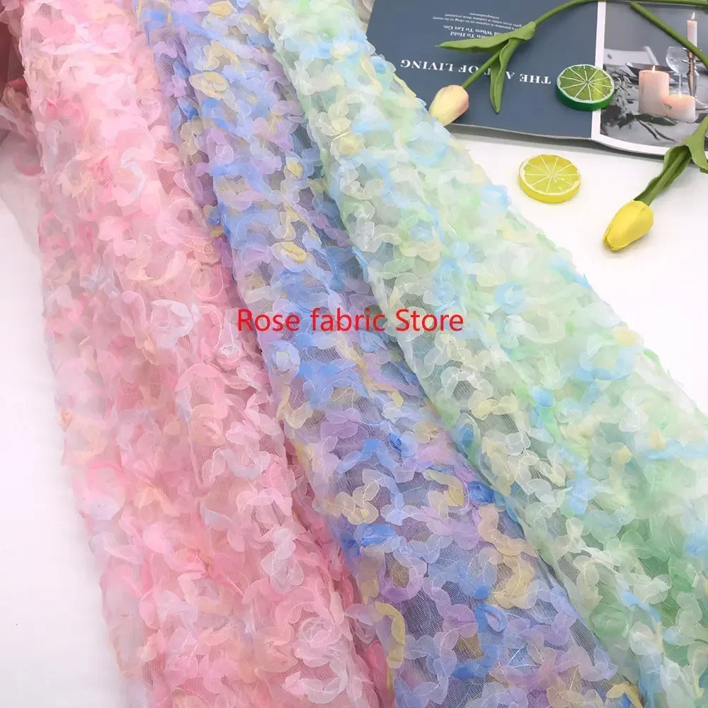 Gradient chiffon rose crochet  - Embroidery Veil avis et prix