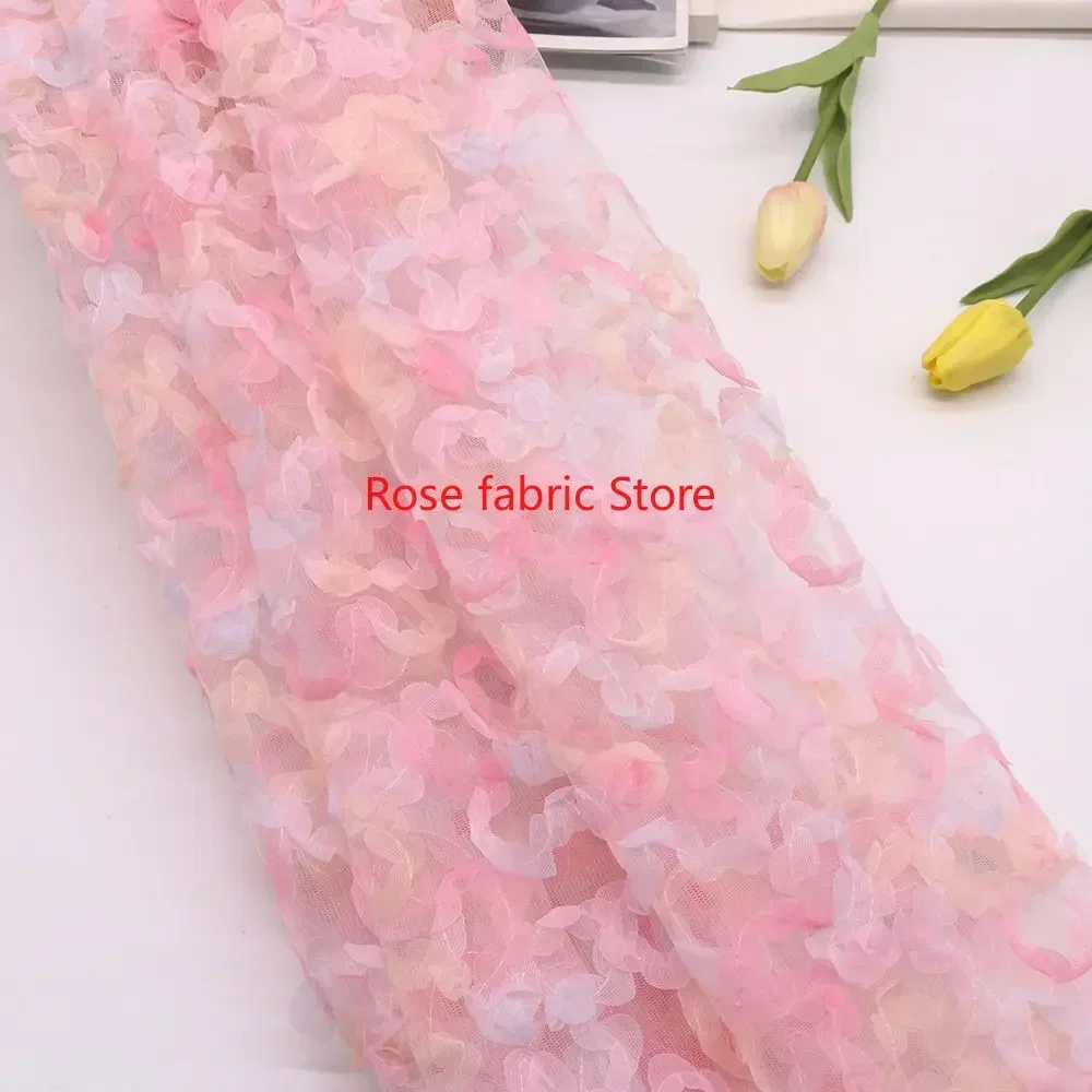 Gradient chiffon rose crochet  - Embroidery Veil avis et prix