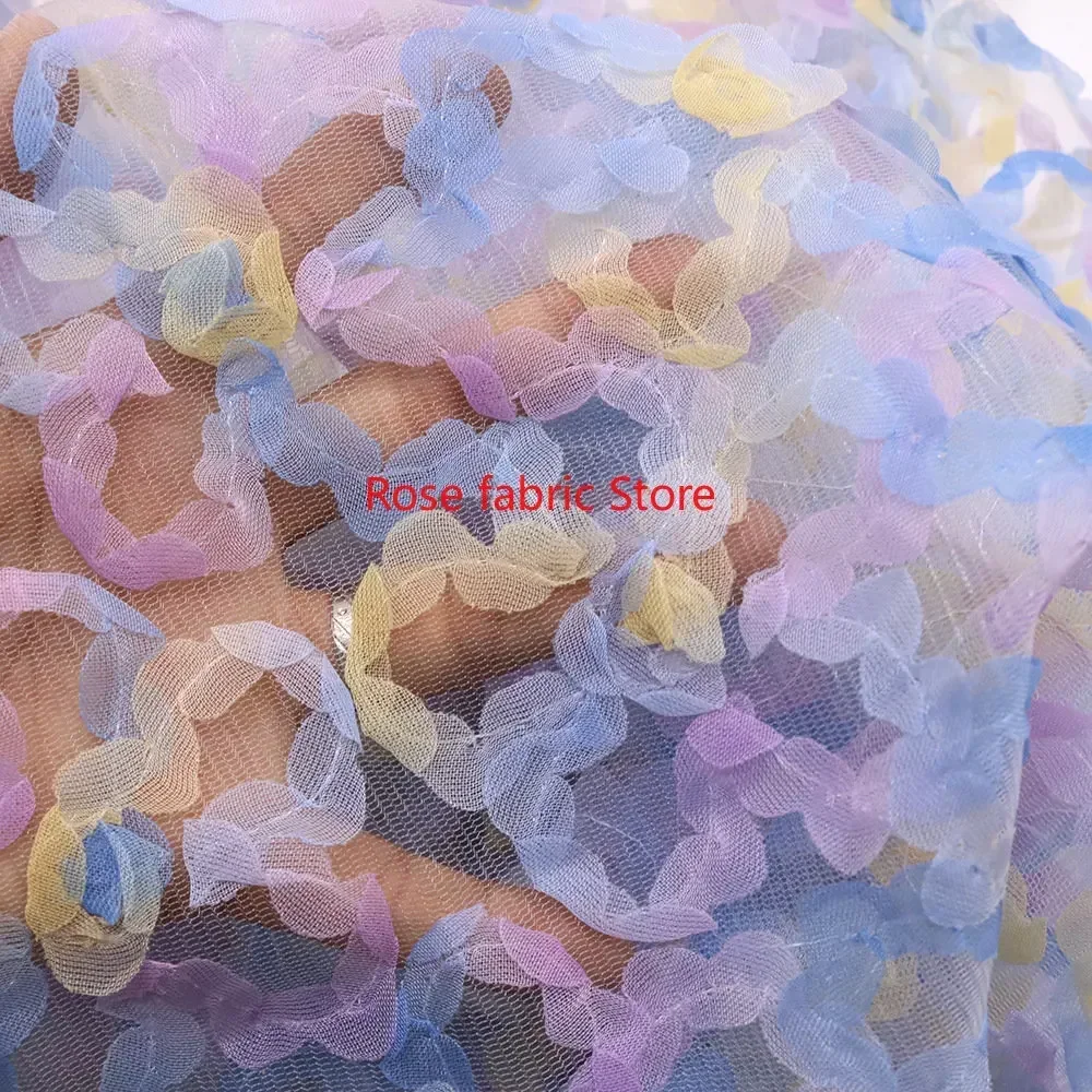 Gradient chiffon rose crochet  - Embroidery Veil avis et prix