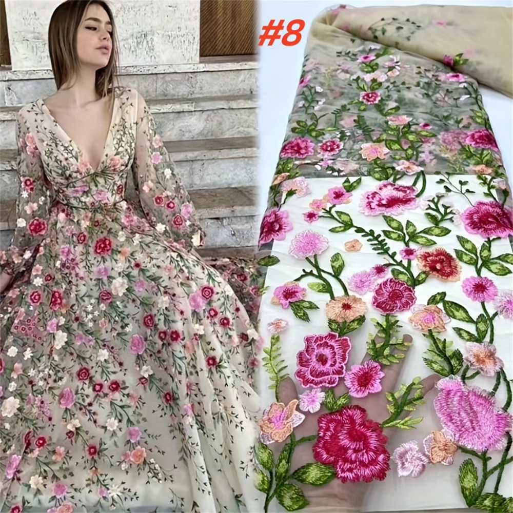 Wholesale French Luxury Mesh E - Embroidery Net Fabric avis et prix