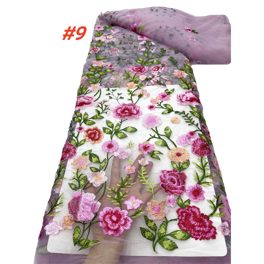 Wholesale French Luxury Mesh E - Embroidery Net Fabric avis et prix