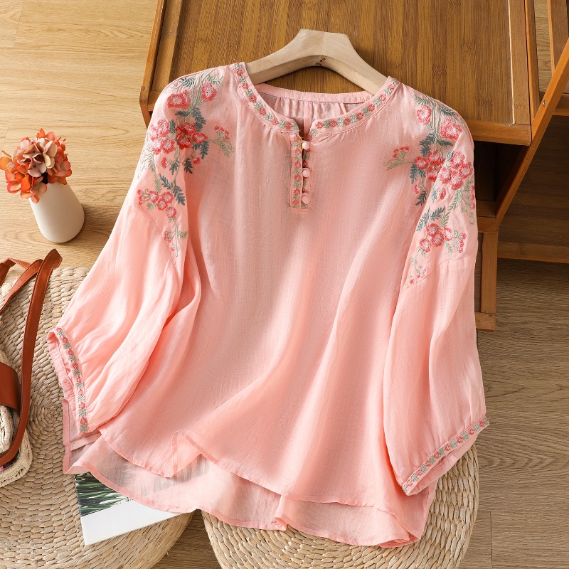 Chinese Style Women's Clothing - Embroidery On Shirt avis et prix