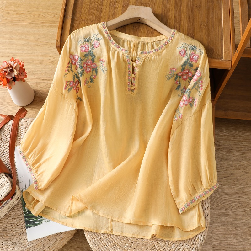 Chinese Style Women's Clothing - Embroidery On Shirt avis et prix