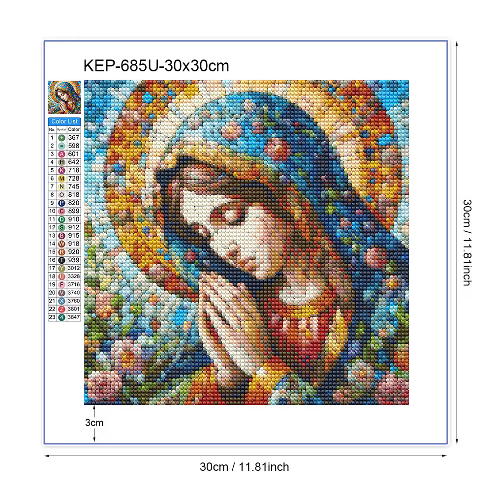 1pc frameless 5D DIY Diamond P - Embroidery X Stitch avis et prix
