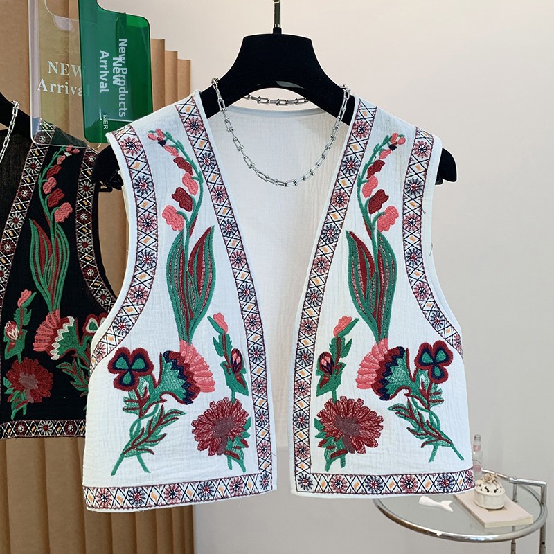 Spring Summer New Bohemian Eth - Embroidery Vest avis et prix