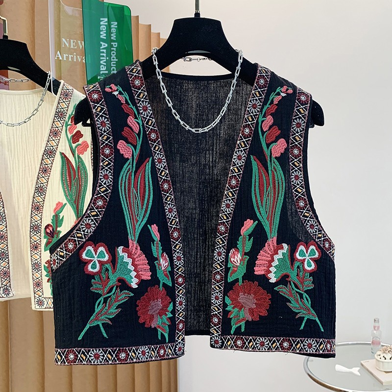 Spring Summer New Bohemian Eth - Embroidery Vest avis et prix