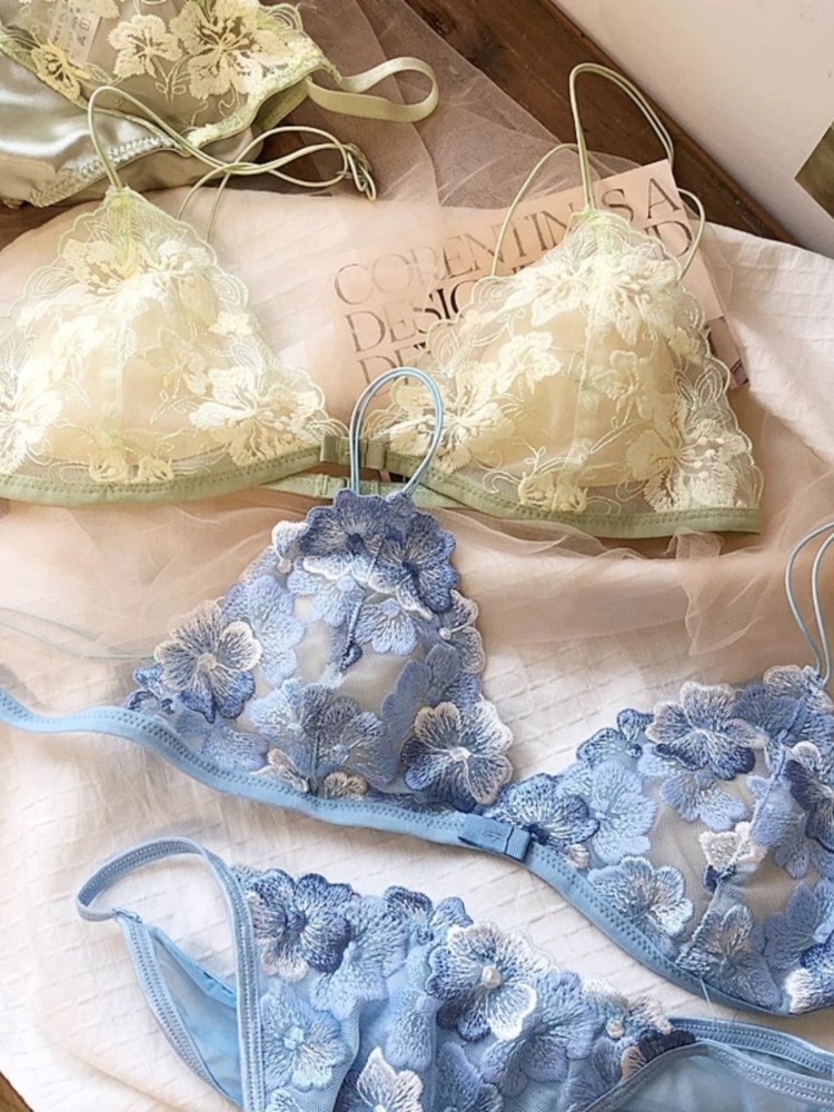 French Niche Lingerie Set Embr - Embroidery In Australia avis et prix
