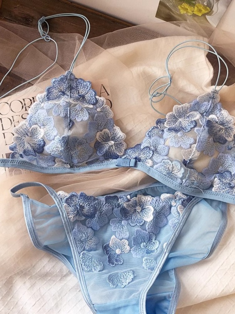 French Niche Lingerie Set Embr - Embroidery In Australia avis et prix