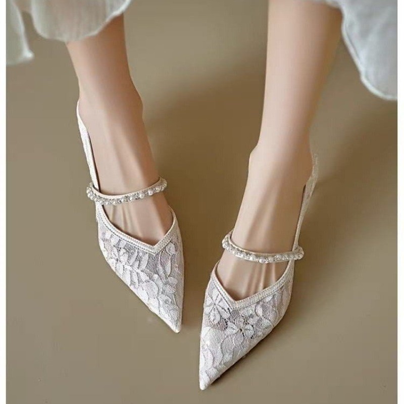 Sexy Lace Embroidery High Heel - Embroidery Lace avis et prix