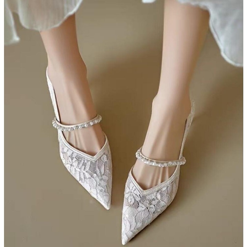 Sexy Lace Embroidery High Heel - Embroidery Lace avis et prix