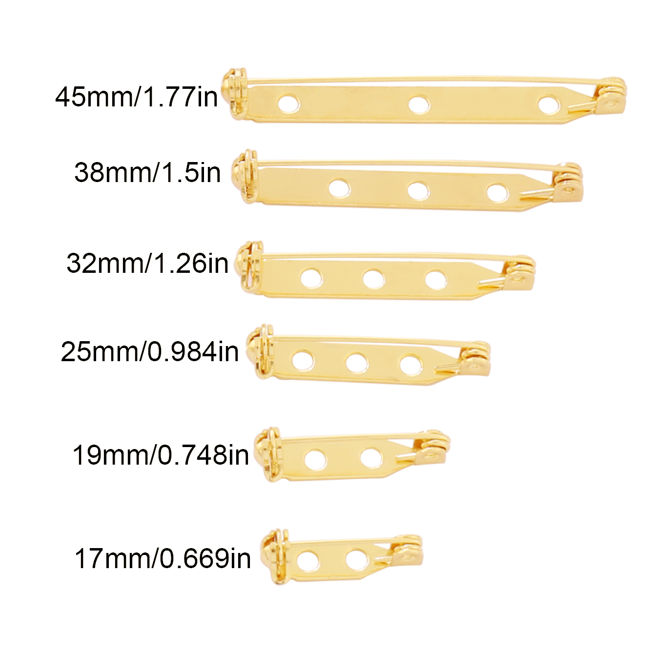 10pcs 17-45mm Brooch Clip Base - Embroidery Simple avis et prix