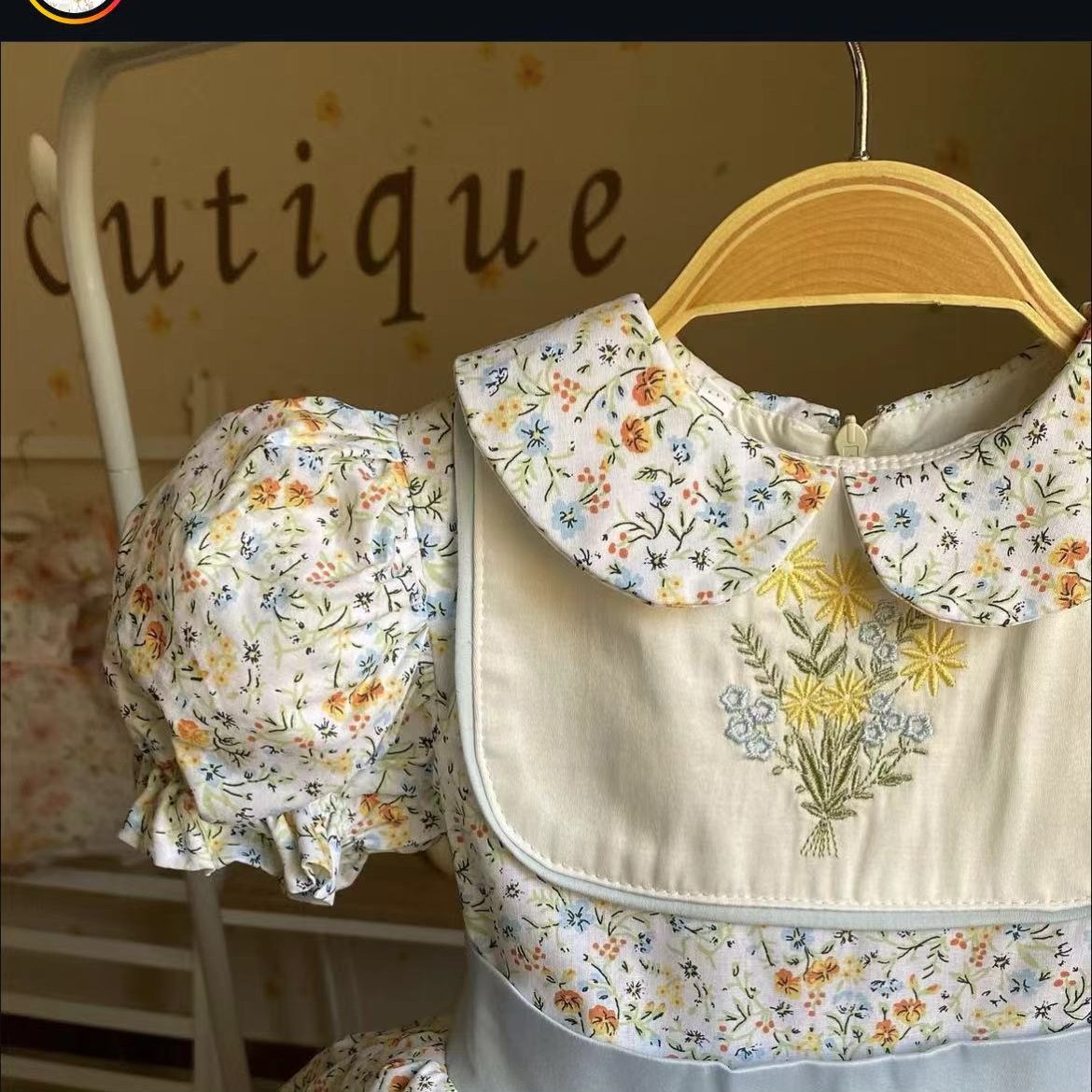 0-12Y Baby Girl Summer Flower  - Embroidery Yellow Flower avis et prix
