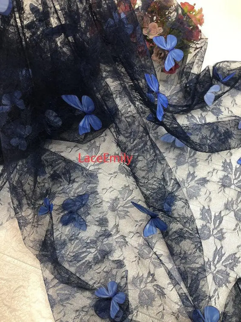 4 Colors 3D butterfly embroide - Embroidery Veil avis et prix