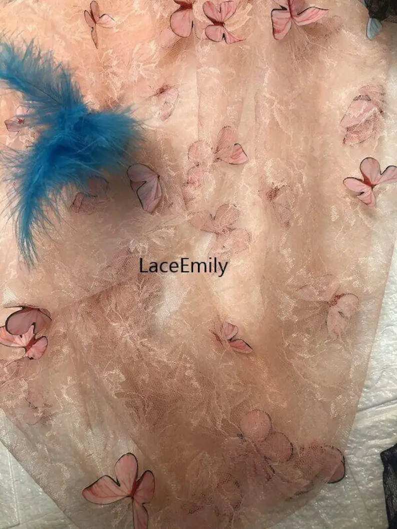 4 Colors 3D butterfly embroide - Embroidery Veil avis et prix