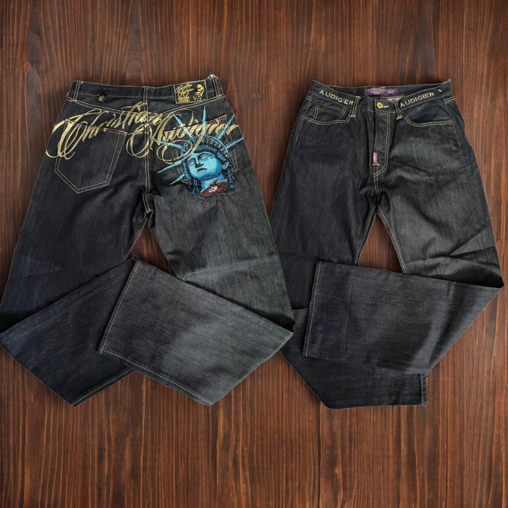 Vintage 90s Gothic Y2k liberty - Embroidery Jeans Sakura avis et prix