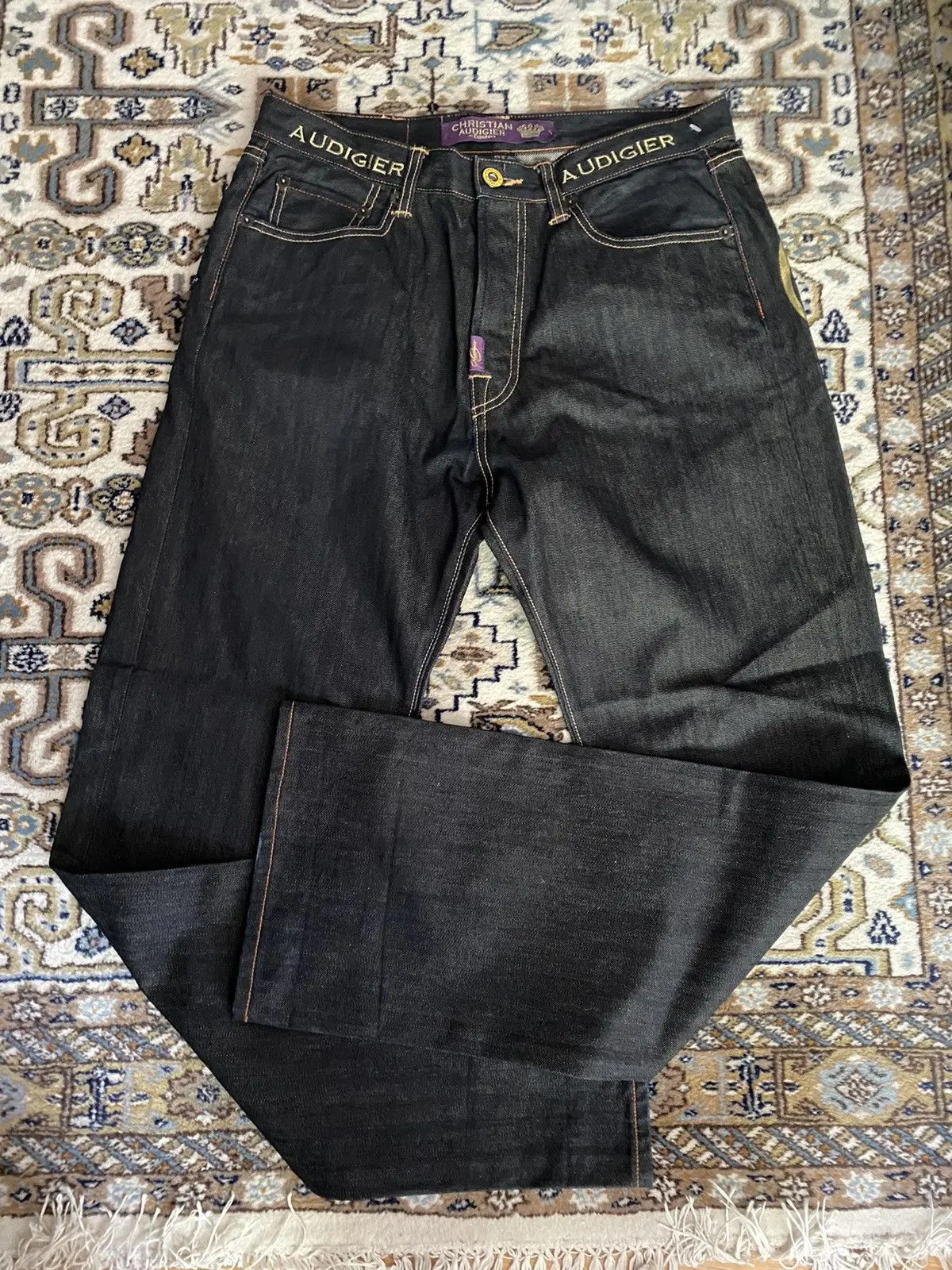 Vintage 90s Gothic Y2k liberty - Embroidery Jeans Sakura avis et prix