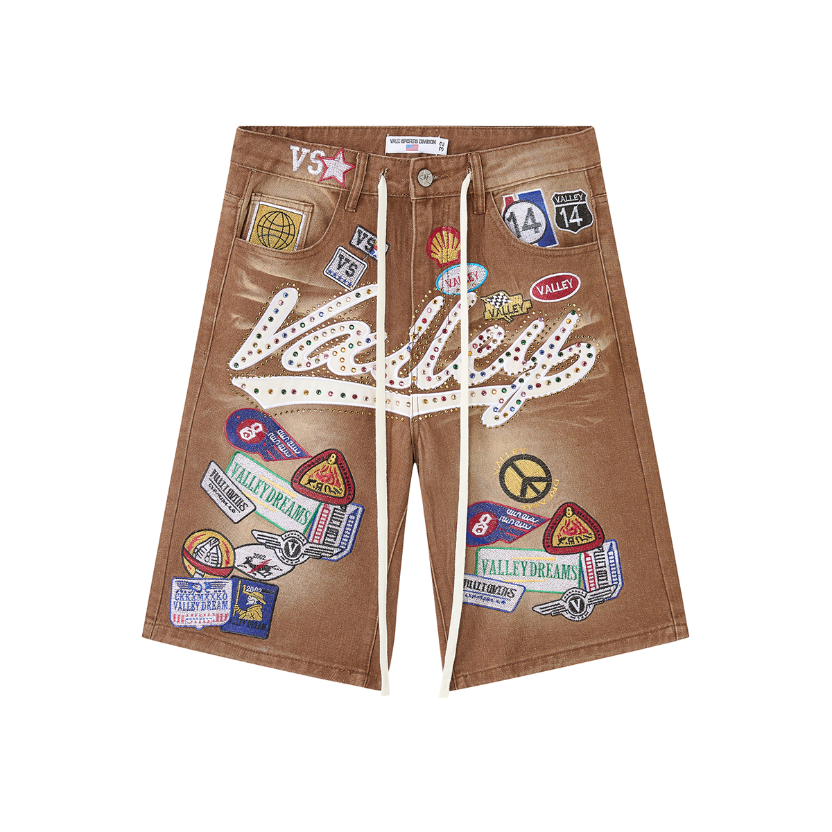 Shinning Diamond Letter Embroi - Embroidery Jeans Sakura avis et prix