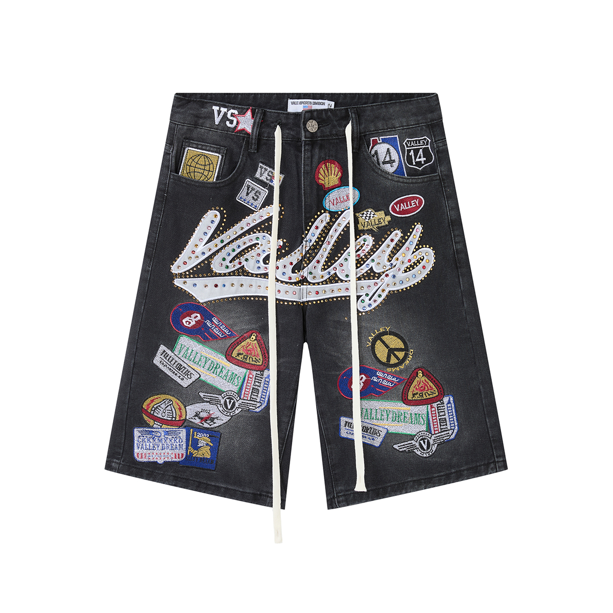 Shinning Diamond Letter Embroi - Embroidery Jeans Sakura avis et prix