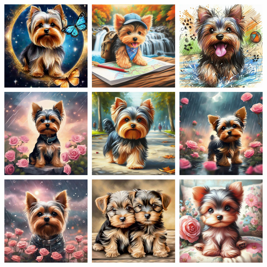 Yorkshire Terrier Dog 5D DIY D - Embroidery X Stitch avis et prix