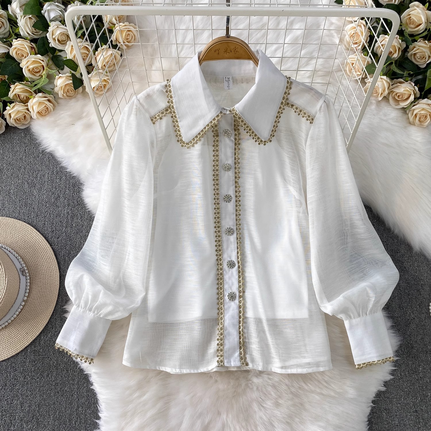 Elegant Shirt Skirt Suit Women - Embroidery Uniforms avis et prix