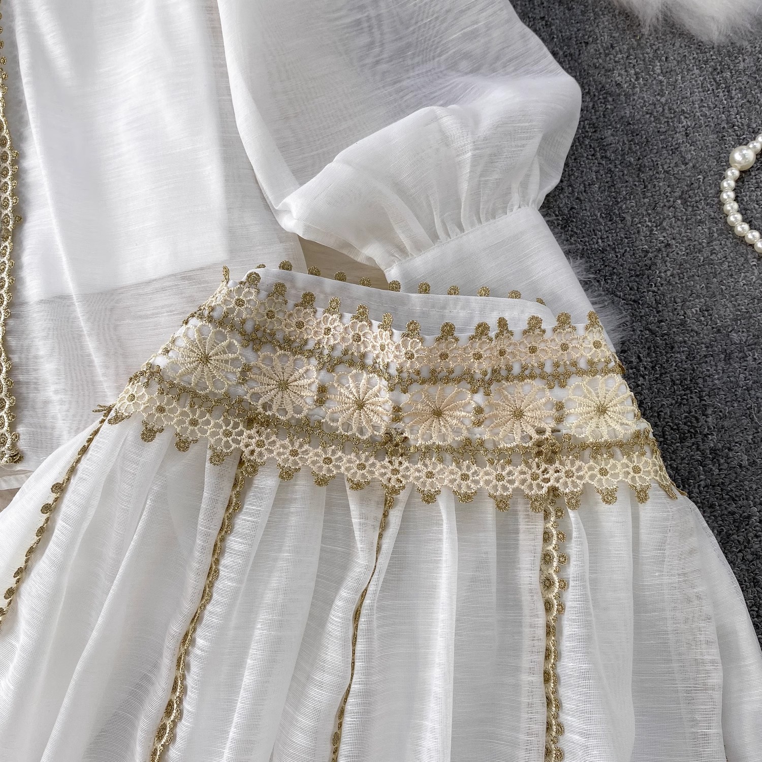 Elegant Shirt Skirt Suit Women - Embroidery Uniforms avis et prix