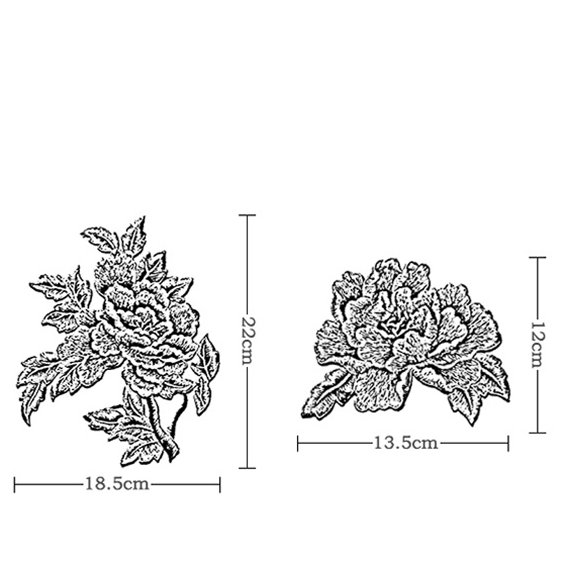 1 Pair Red Pink Yellow Embroid - Embroidery Yellow Flower avis et prix