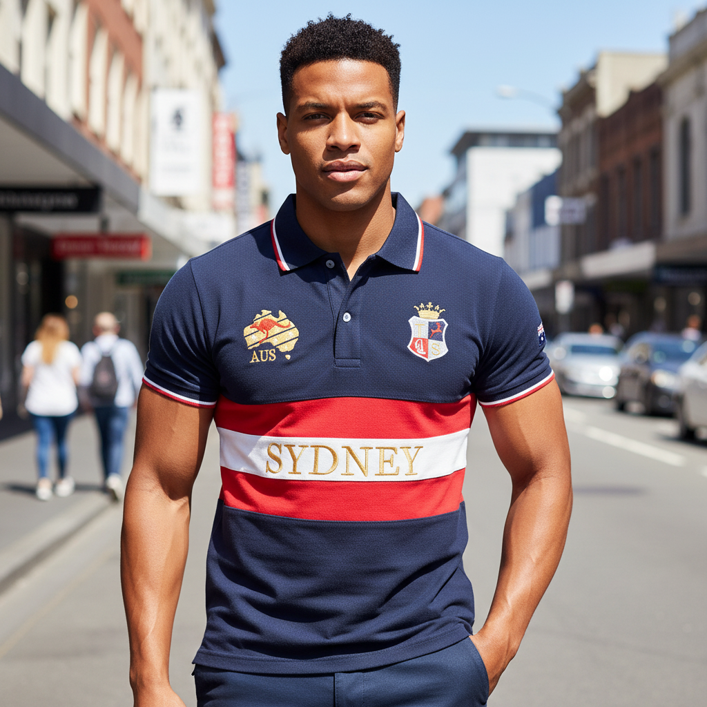 Men's polo shirt Australia Syd - Embroidery In Australia avis et prix