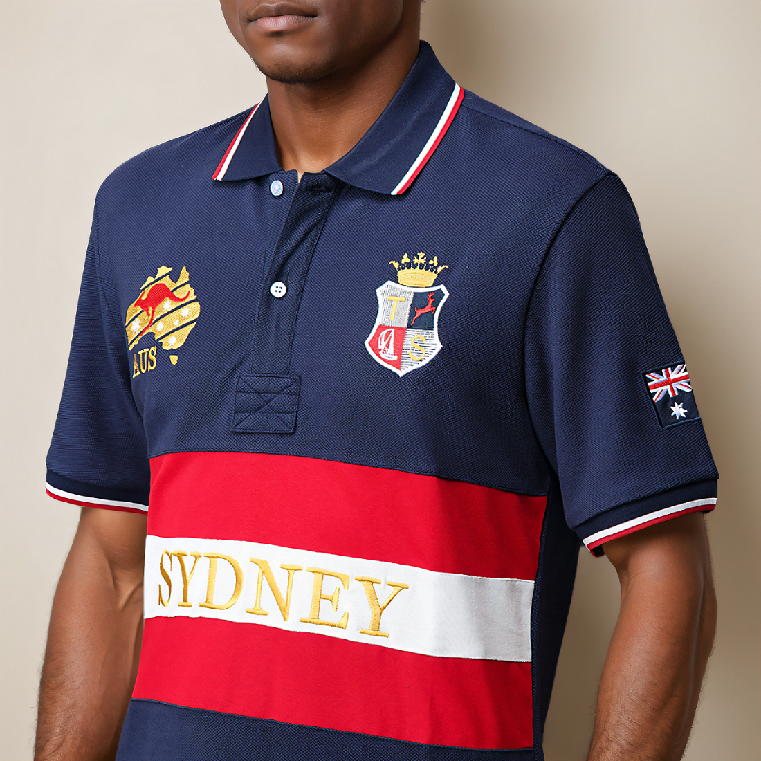 Men's polo shirt Australia Syd - Embroidery In Australia avis et prix