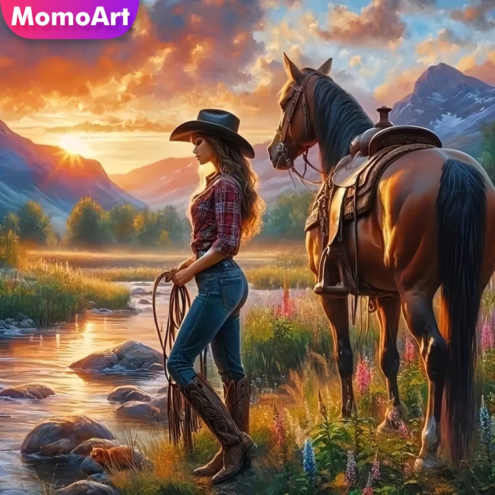 Momoart Diamond Embroidery Wom - Embroidery Horse avis et prix