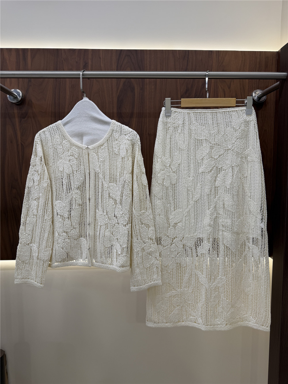 Women's Openwork Embroidered K - Embroidery Cardigan avis et prix
