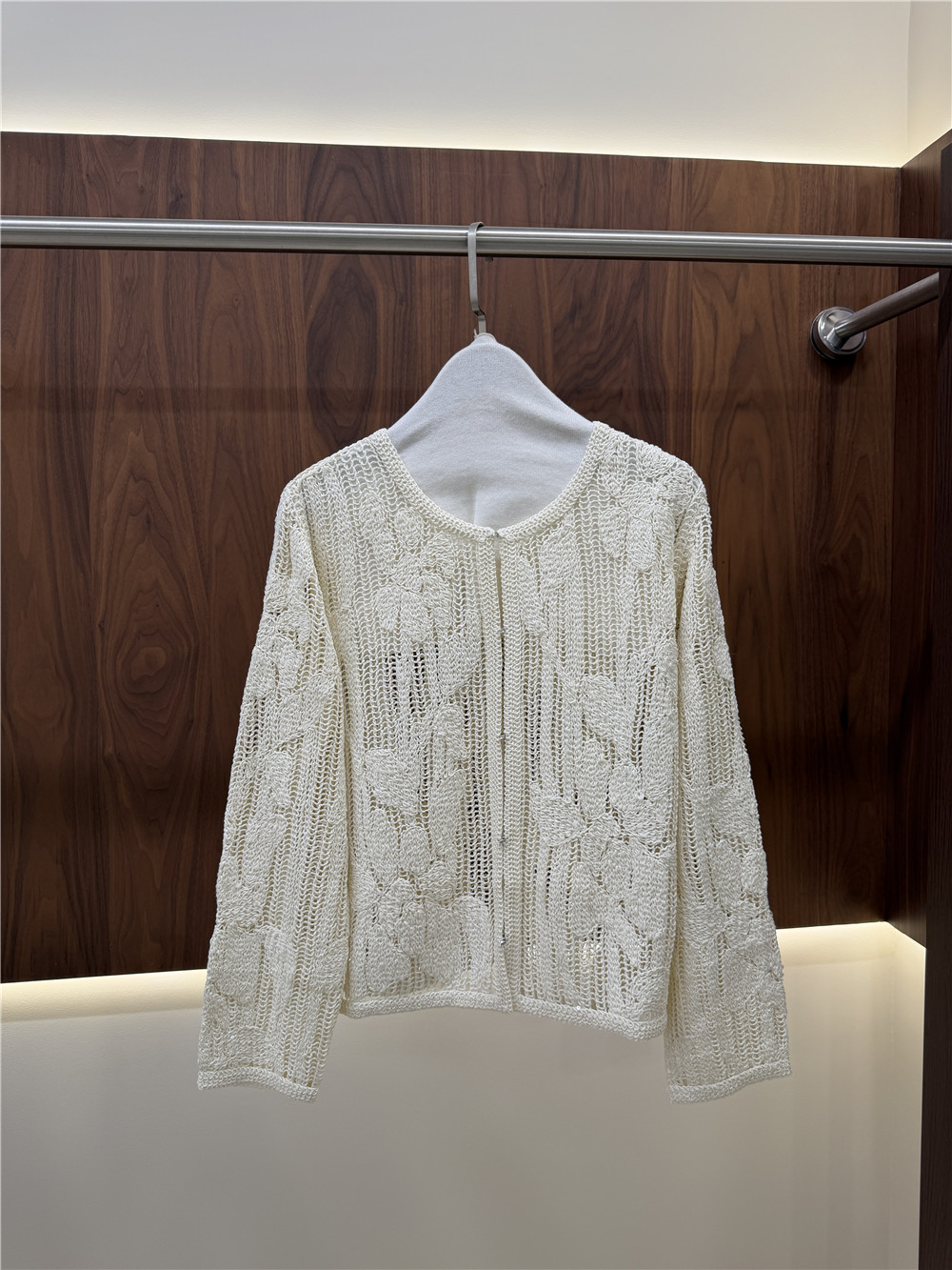 Women's Openwork Embroidered K - Embroidery Cardigan avis et prix