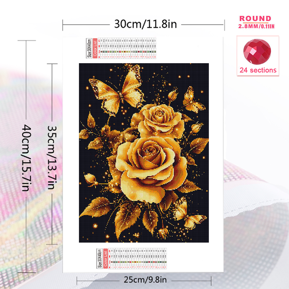 1PC frameless  Diamond Paintin - Embroidery Rose avis et prix