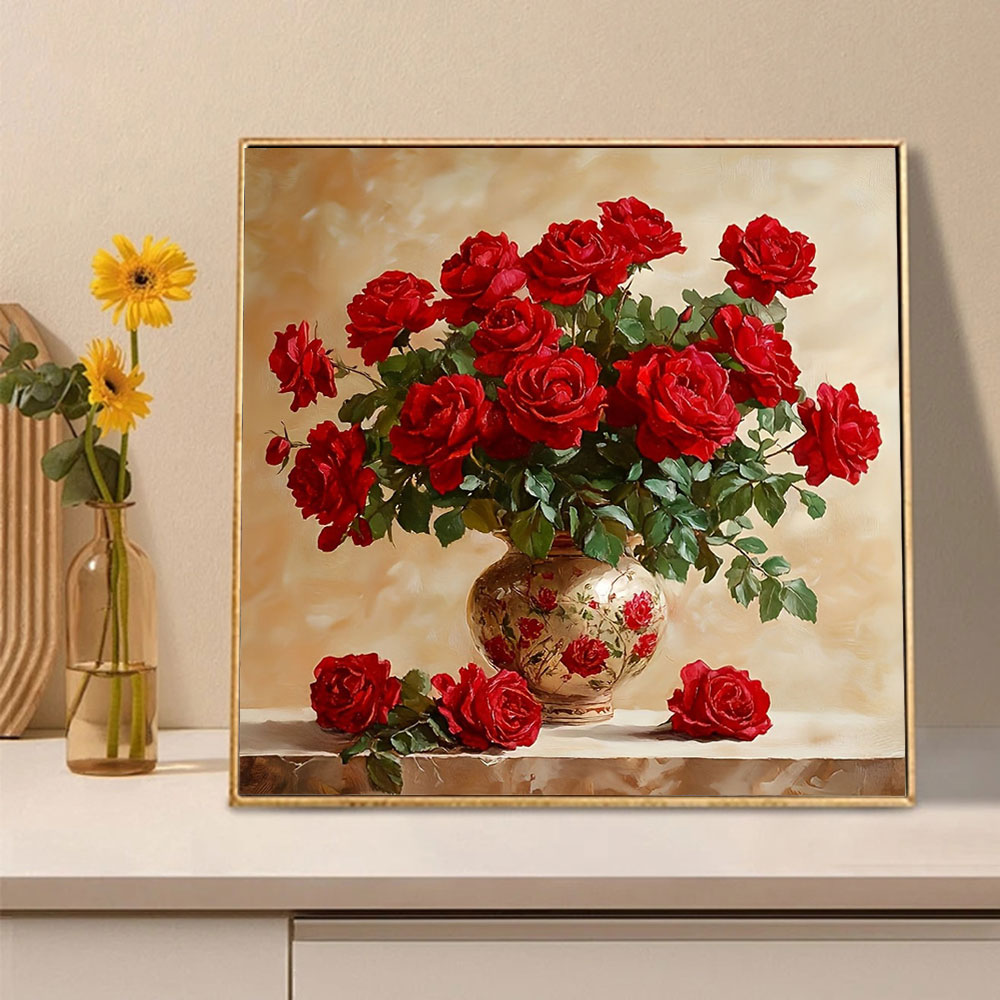 Rose Diamond Painting Full Squ - Embroidery Rose avis et prix