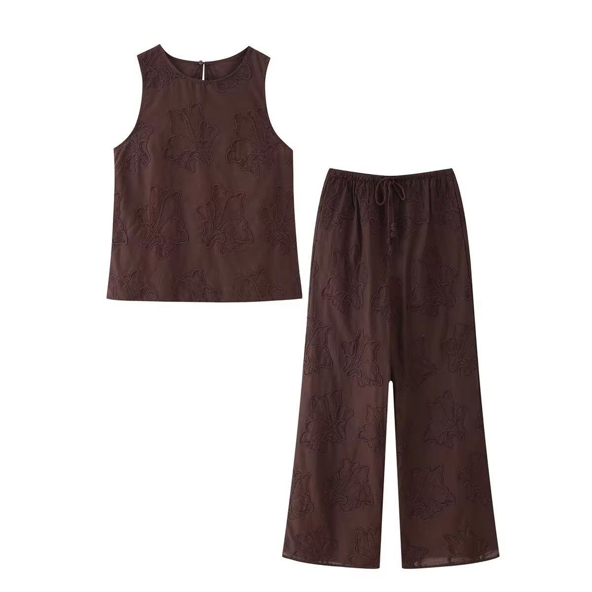 HH Women Solid Embroidery Pant - Embroidery Vest avis et prix