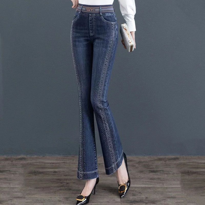 Korean Fashion Simple Elegant  - Embroidery Jeans Sakura avis et prix