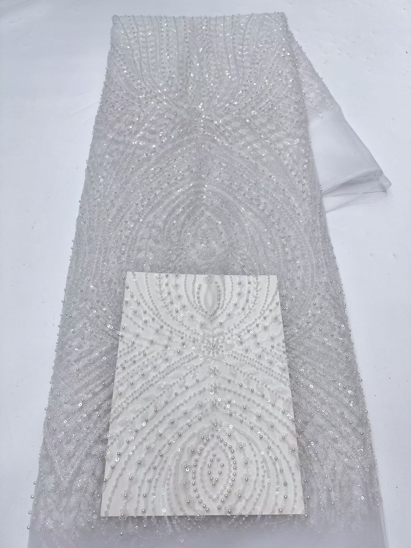 Red Desing Luxury Nigerian Tul - Embroidery Net Fabric avis et prix
