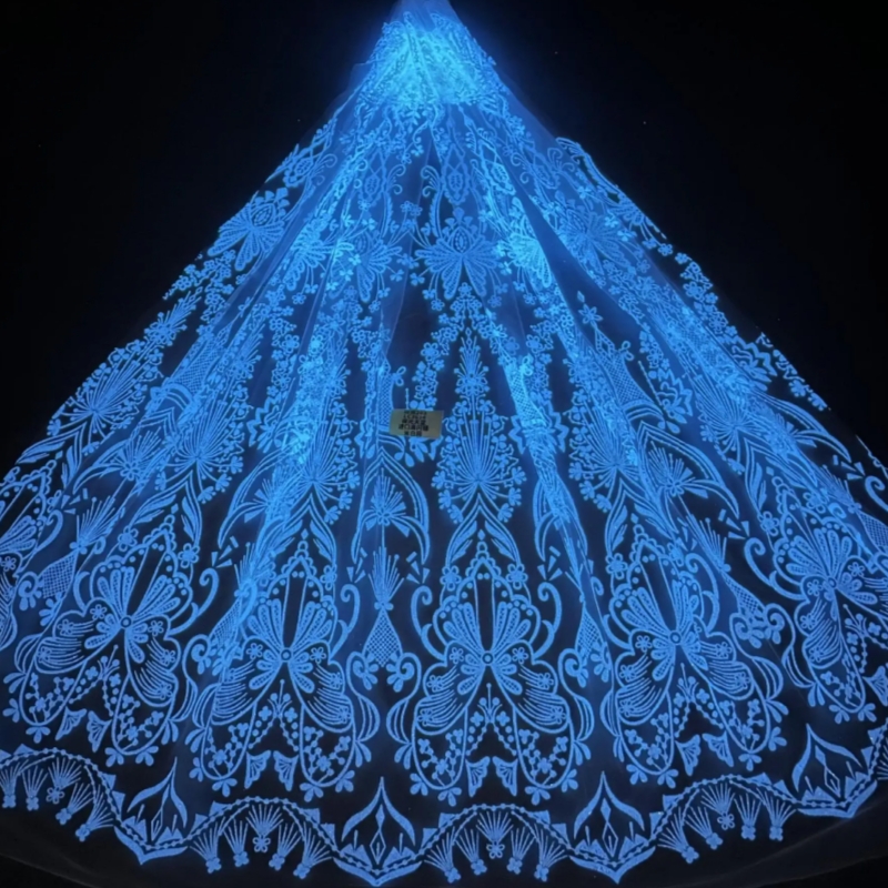 2026 Blue Hot Sale Fadhion Des - Embroidery Net Fabric avis et prix