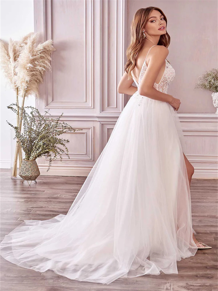 A-line Embroidered Tulle Dress - Embroidery Online Designs avis et prix