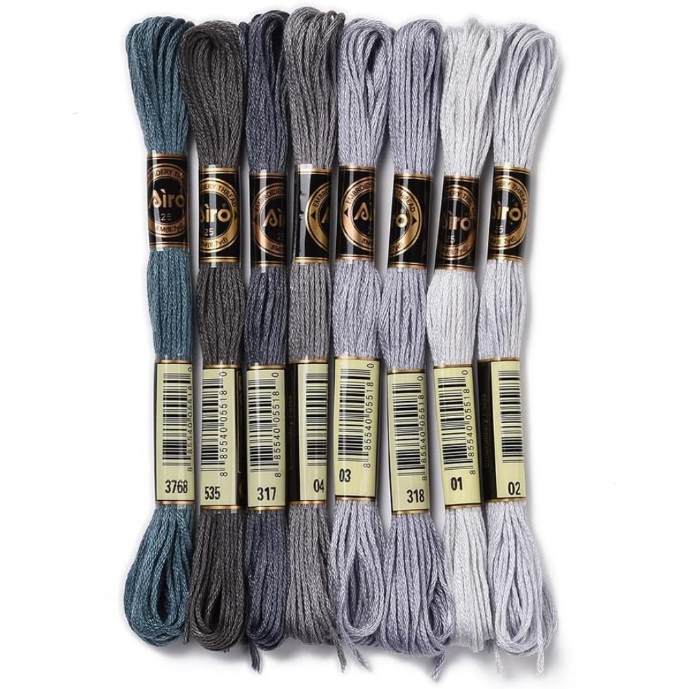 8 Skeins 70 Yards Grey Friends - Embroidery X Stitch avis et prix