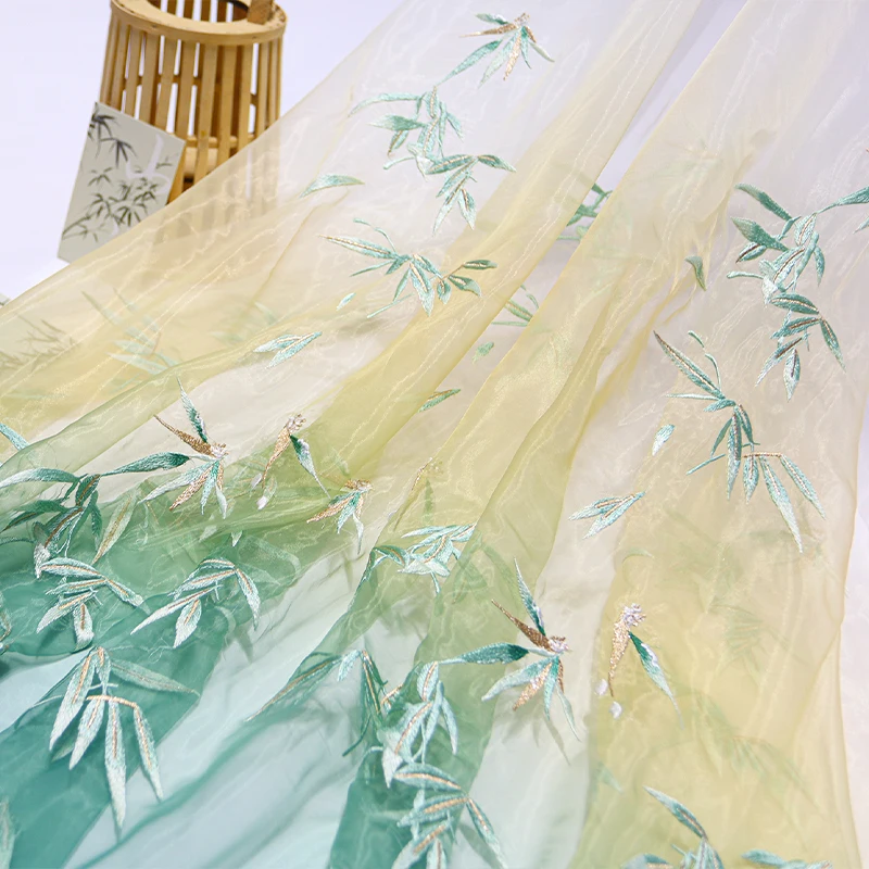Bamboo Embroidered Organza Fab - Embroidery Horse avis et prix