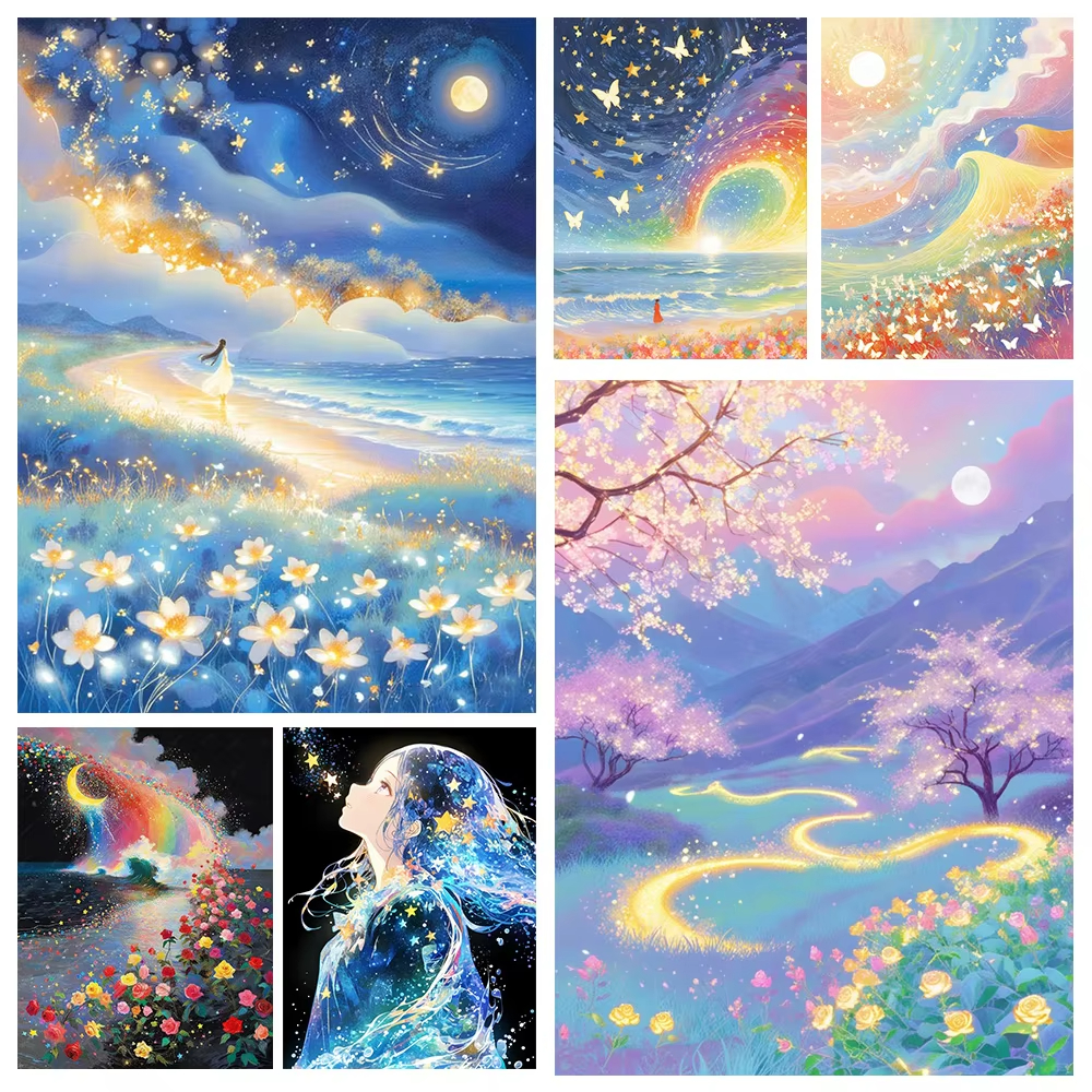 1PC frameless 5D DIY Anime Lan - Embroidery X Stitch avis et prix