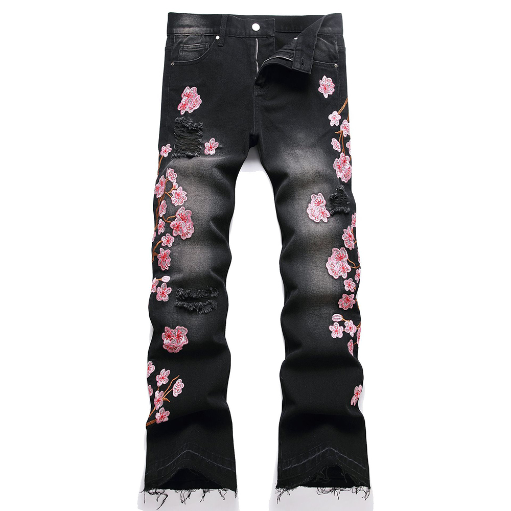 Men Sakura Embroidery Denim Je - Embroidery Jeans Sakura avis et prix