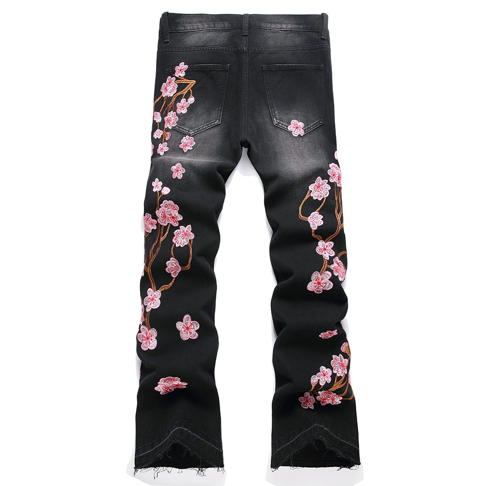Men Sakura Embroidery Denim Je - Embroidery Jeans Sakura avis et prix