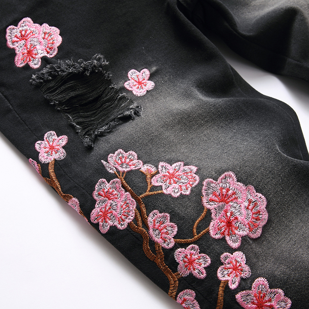 Men Sakura Embroidery Denim Je - Embroidery Jeans Sakura avis et prix