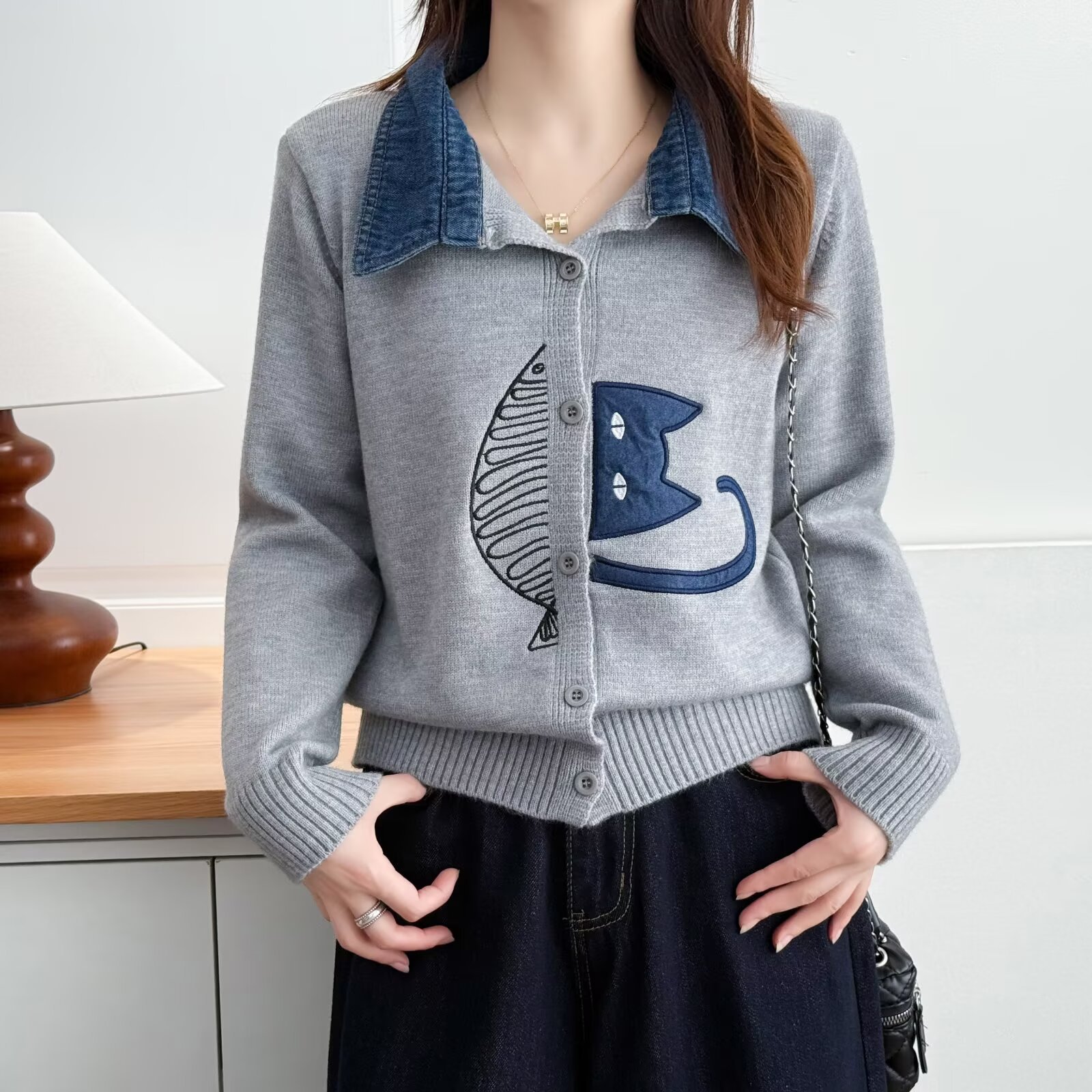 XXXXL Fashion Plus Size Women' - Embroidery Cardigan avis et prix