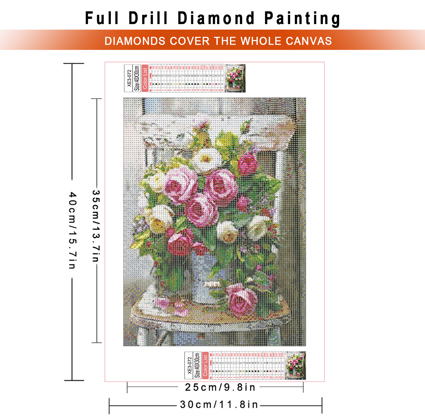 1pc frameless  Diamond Paintin - Embroidery Rose avis et prix