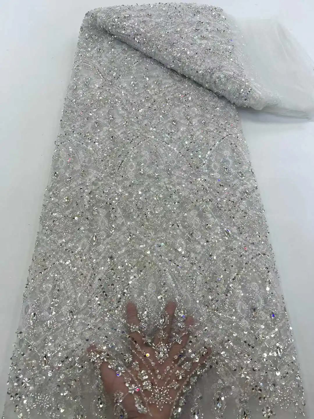 Hot Sale Exquisite Heavy Indus - Embroidery Net Fabric avis et prix