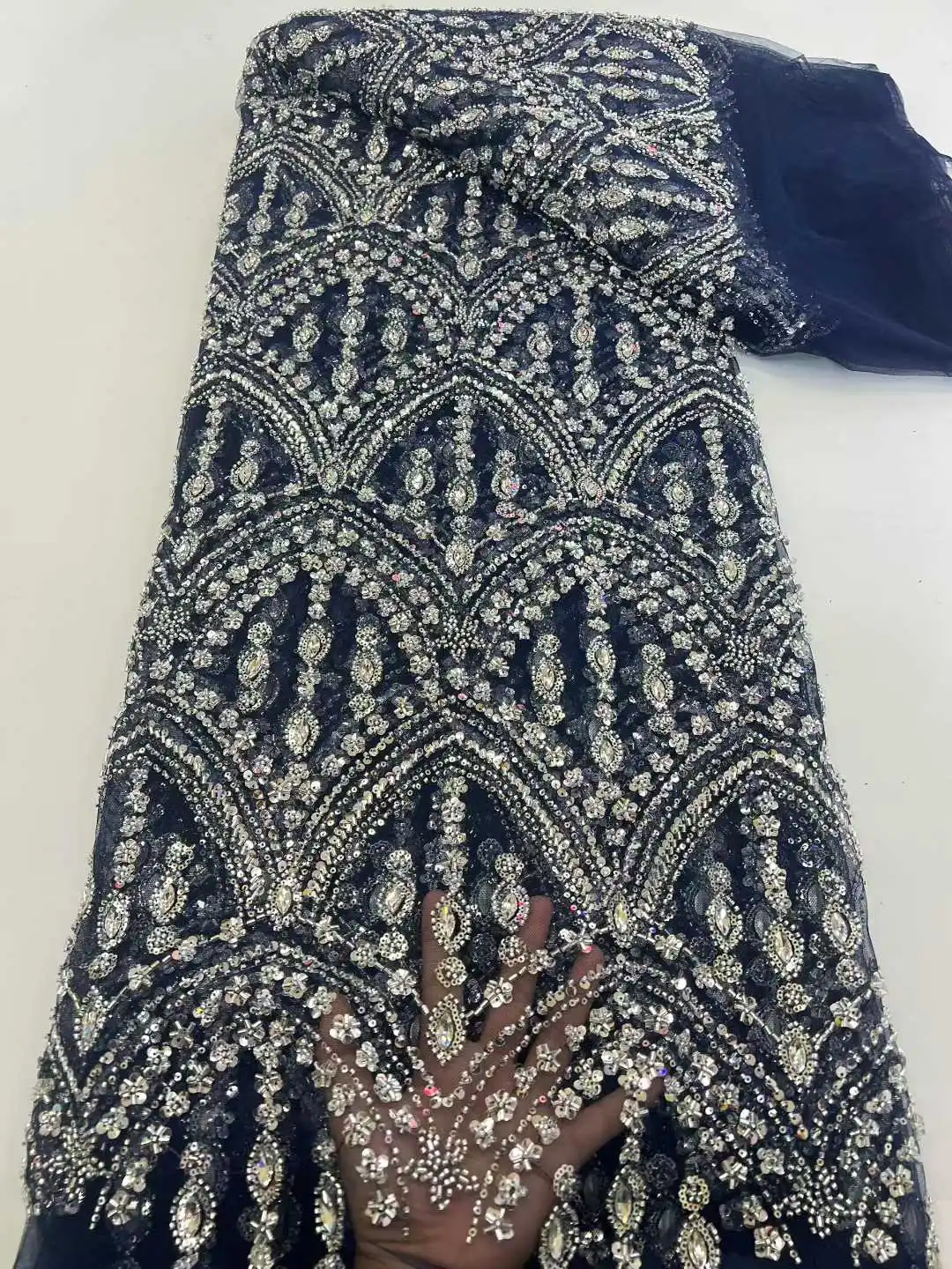 Hot Sale Exquisite Heavy Indus - Embroidery Net Fabric avis et prix