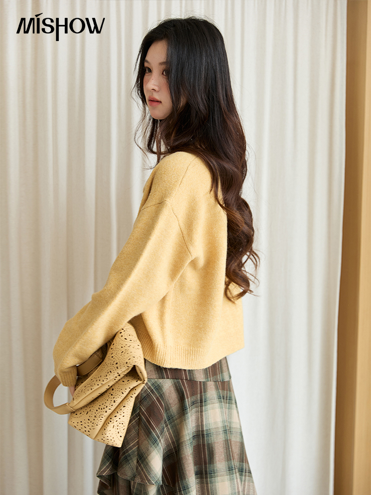 MISHOW Women's Autumn Cardigan - Embroidery Yellow Flower avis et prix